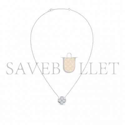 LOUIS VUITTON DIAMOND BLOSSOM SUN PENDANT, WHITE GOLD AND DIAMONDS Q93630